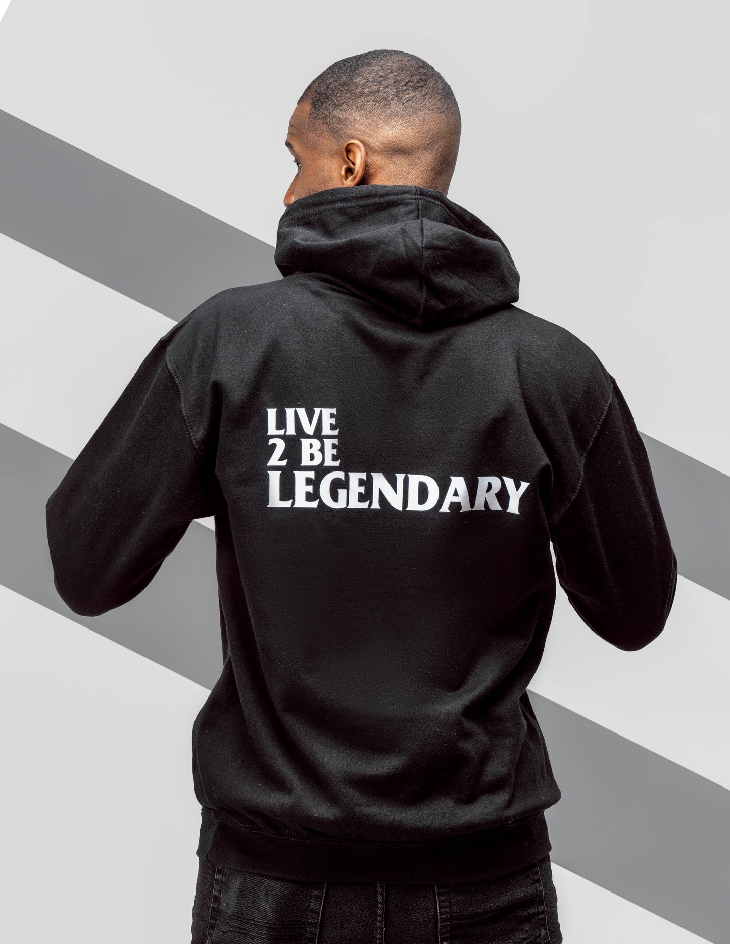 LIVE 2 BE LEGENDARY Hooded Sweatshirt (Black)