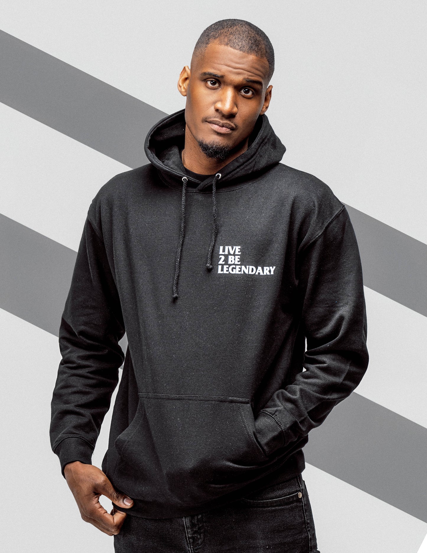 LIVE 2 BE LEGENDARY Hooded Sweatshirt (Black)