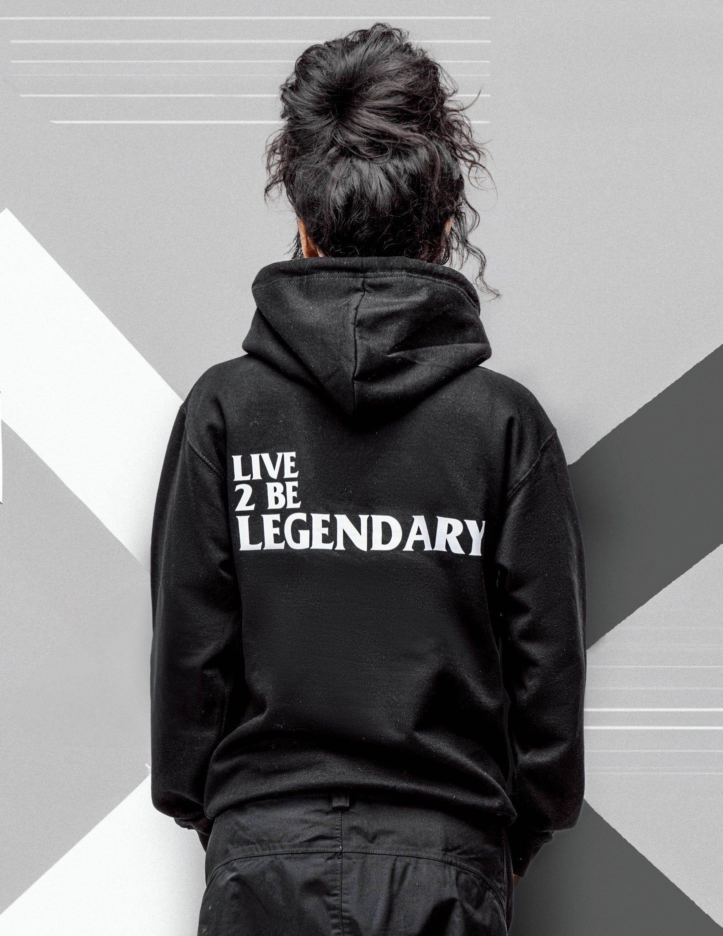 LIVE 2 BE LEGENDARY Hooded Sweatshirt (Black)